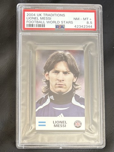 2004 (2006) UK Traditions Lionel Messi Football World Stars PSA 8.5