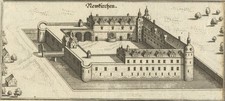 SCHLOSS NEUNKIRCHEN - Vogelschau - Merian - Kupferstich um 1650