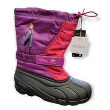 Sorel Winter Boots Girls 6 Flurry Disney Frozen Snow Boots Purple New