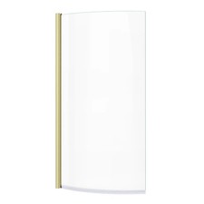 P Shape Bath Screen 550 Radius with Seal – Chrome, Black or Brass Profile