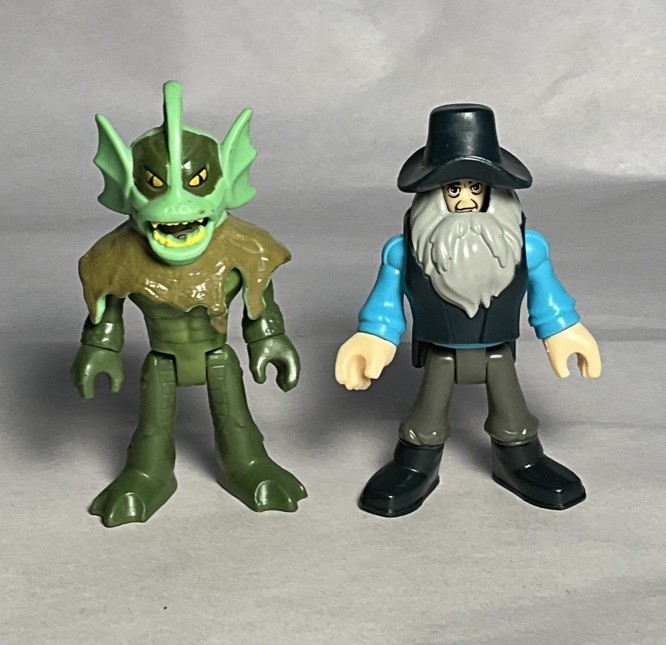 Imaginext Scooby Doo Villains-Old Miner & Sea Monster 3” Action