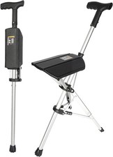 Electric Trekking Pole Walking Cane with Foldable Seat NIB