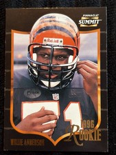 1996 Pinnacle Summit Willie Anderson Rookie Football Card #168 Cincinnati Bengal