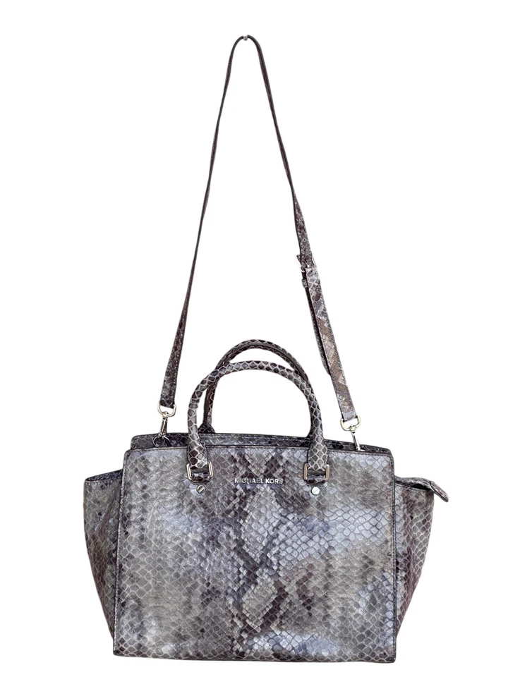 Новый с Ярлыками Michael Kors Сельма большой чехол из натуральной кожи DK сланец змея печати новый - Изображение 3 из 4