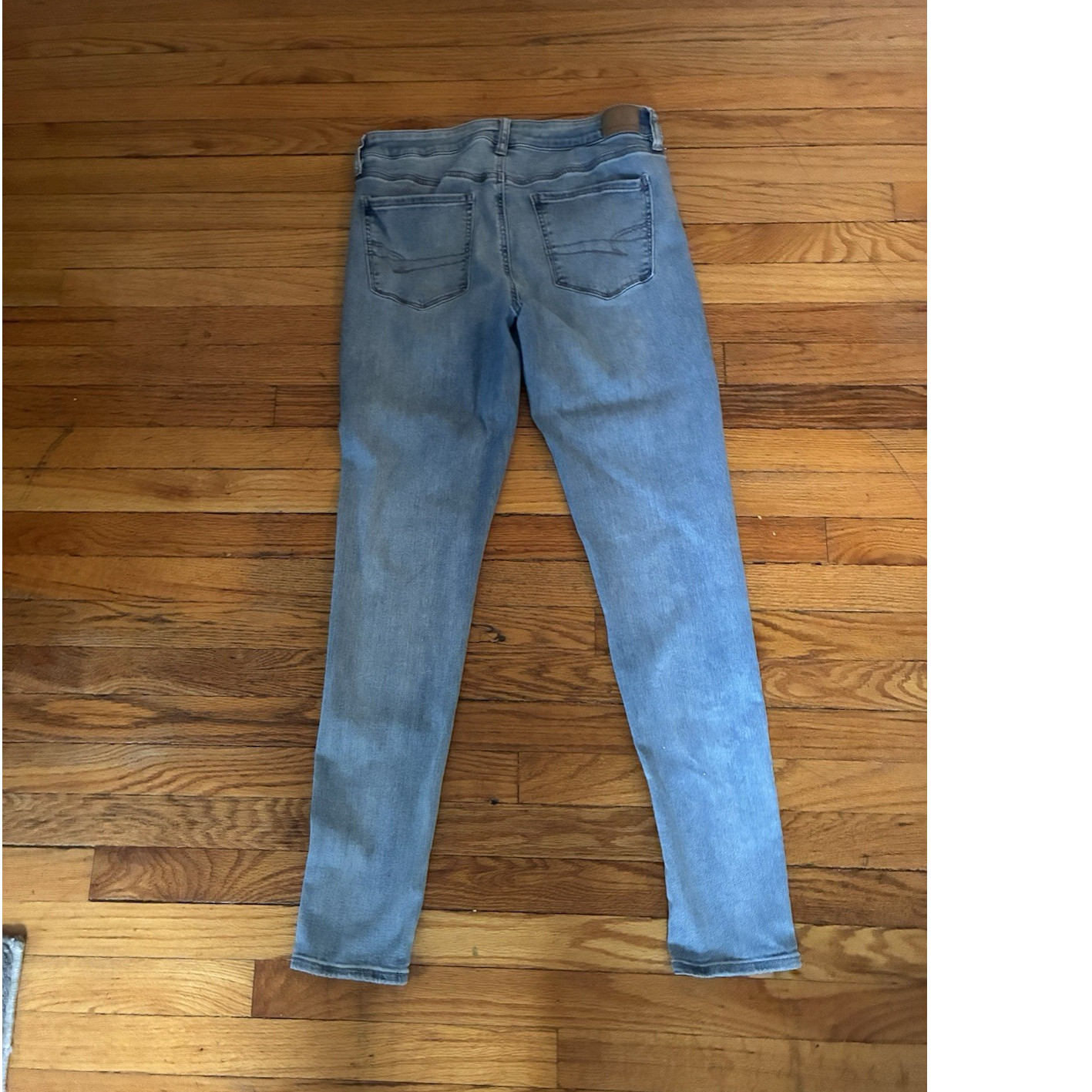 American Eagle Women’s Skinny Jeans M Regular Light Wash Blue Denim 5-Pocket