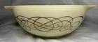 Vintage Pyrex 444 Golden Scroll Cinderella 4Qt Mixing Bowl Promotional 1959 big