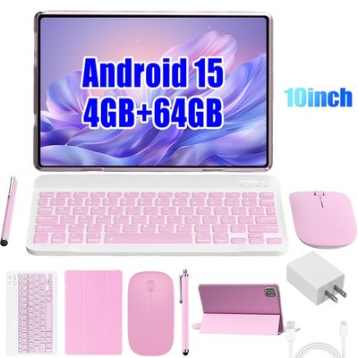 10'' Children's Tablet Android Tablet PC Quad-Core Dual Camera Keyboard Mouse Kit