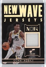 2022-23 Panini Noir New Wave Jerseys 52/99 Ochai Agbaji #NWJ-OAG 13hc