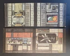 Vintage Star Wars Death Star CARDBOARD BACKDROP Pair 2 Set Original 1978 Kenner