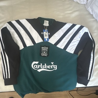 Neu nie angezogen 1995-96 Liverpool adidas Originals Reissue Crew Sweat Top