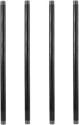 GeilSpace 3/4'' × 36'' Heavy Duty Pre-Cut Grey Metal Pipe, Industrial Steel Fit...