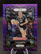 2024 Panini Prizm Monopoly WNBA Kate Martin #40 Purple Wave Prizm RC Aces