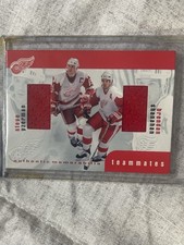 '00 ITG Teammates Steve Yzerman ＆ Brendan Shanahan DUAL JERSEY Detroit Red Wings
