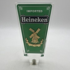 Vintage Green HEINEKEN Beer Tap Handle Lucite - Green w GOLD WINDMILL