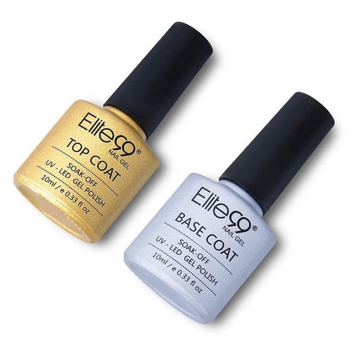 Elite99 Top Coat Base Coat Soak Off UV Gel Nail Polish Paint NO WIPE OFF MIRROR - Picture 8 of 16