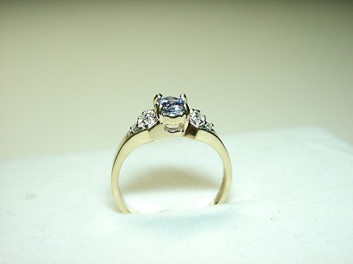 14K massiver Gelbgold Tansanit Diamant Ring 0,70ct t.w (GESCHÄFT GESCHLOSSEN) 11-NPPX - Bild 4 von 6