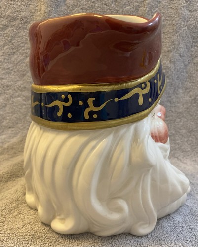 Vintage Christmas Pitcher Winking Santa's Face Hand Painted With Cardinal *READ - Picture 6 of 16