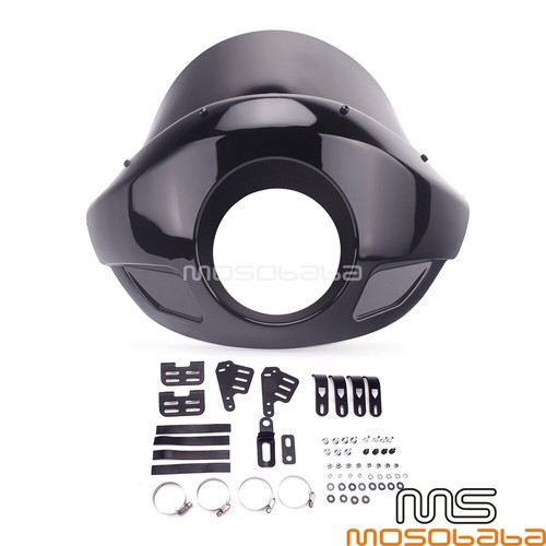 For Harley Aggressive Cruiser Style Headlight Fairing Windshield 35-49mm Forks - Picture 3 of 8