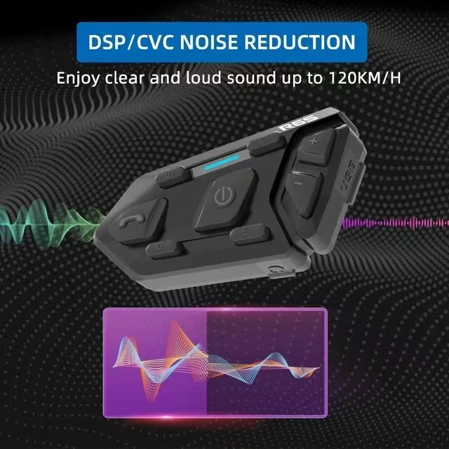 R6S Riders Helmet Headset Motorcycle Bluetooth Intercom Wireless Communication - Image 4 of 4