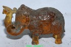 4.3' Rare Old Chinese Dynasty Natural Coloured Glaze Elephant Animal Statue