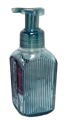 #ad #ad Bath amp; Body Works GREEN GLASS Refillable Soap Dispenser Vertical Lines FREE SHIP $25.99