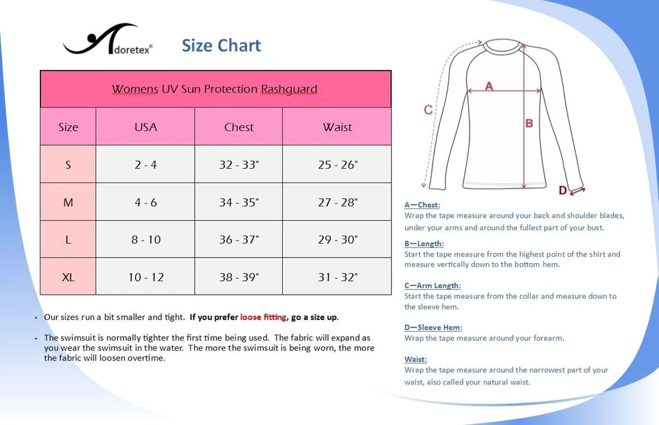 Adoretex Women's Rashguard UPF 50+ Swimwear Swim Shirt - Image 3 of 4