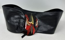 MOD 80"s RARE Patricia Smith MOON BAGS Hand Painted Laquer Leather Belt