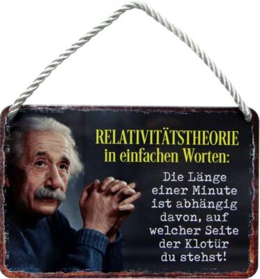 Blechschilder Lustiger Albert Einstein Zitat Spruch ''Relativitätstheorie Worten 