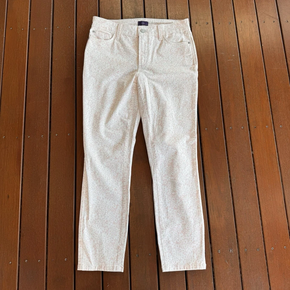 NYDJ Not Your Daughters Jeans Size 6 Clarissa Ankle Jeans Pink Floral Casual - Image 2 of 4