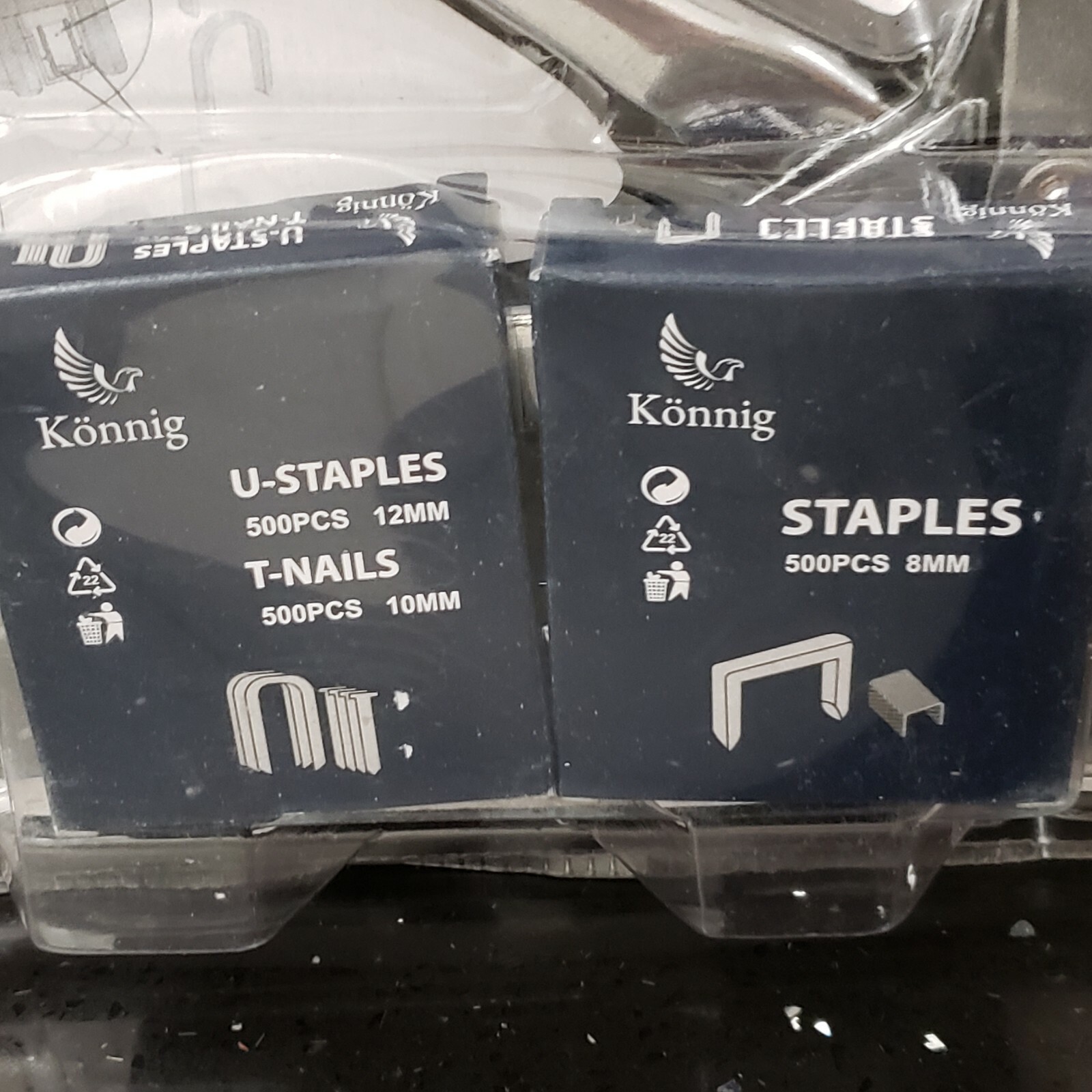 Konnig 3 In 1 Heavy Duty Staple Gun Tacker Chromed (With 1500 Staples)