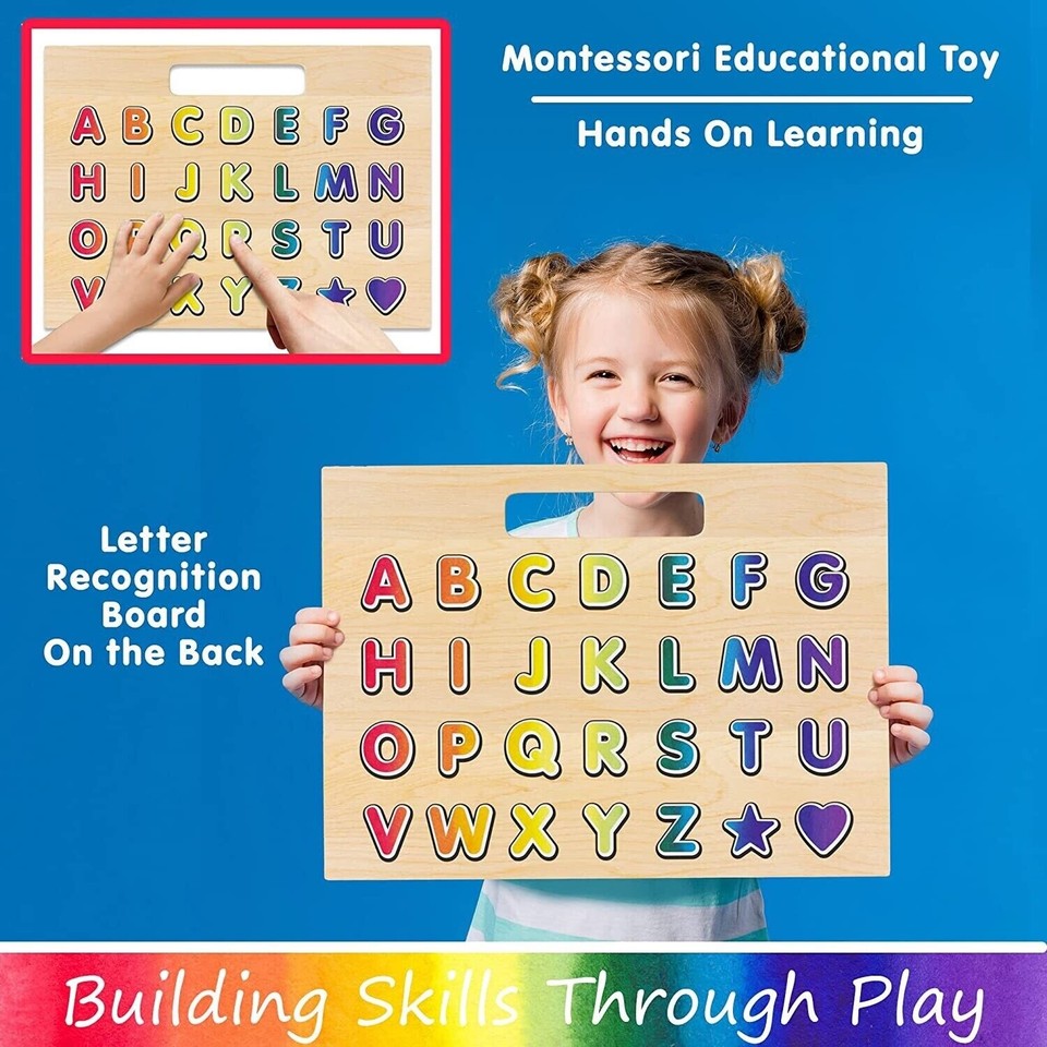 Boutique Wooden Busy Board Baby Toddler Montessori Activity Learning