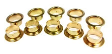 Cigar Box Guitar Parts: 10pc. 7/8" Brass Sound Hole Inserts/Grommets