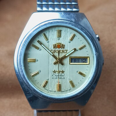 Vintage Japanese Men's Watch Orient Crystal 3 AAA Automatic Wrist Watch Serviced