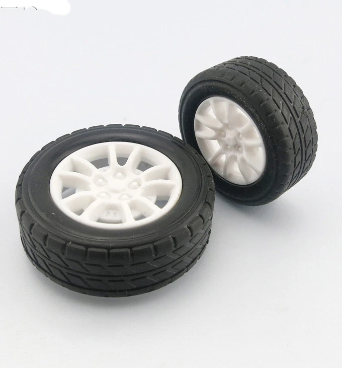 4pcs 30*10*2mm Rubber Car Tire 1:20 Toy Wheels Model Robot DIY RC Parts - Image 2 of 3