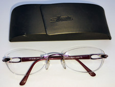 Silhouette 7608 40 6054 Titanium Red Burgundy Rimless Eyeglass Frames xx-19-125