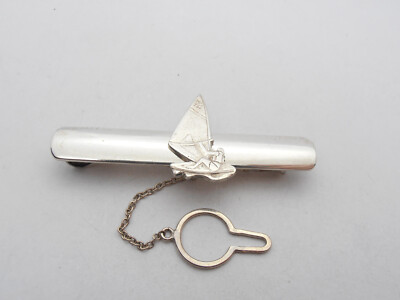 Windsurfing - 925 Silver Tie Clip - Wind Surfer - Wind Surf - Board -