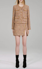 Self-portrait Gold Tinsle Bouclé Jacket Size Us6 Uk10 Orig. $655 New