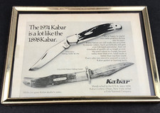 Kabar Folding Hunter #1184 Knife Framed 1974 ...