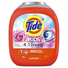 Tide Pods with Downy Laundry Detergent Pods, April Fresh, 104 Count