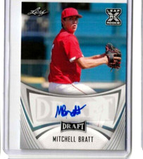 2021 MITCHELL BRATT LEAF DRAFT BASEBALL AUTO ROOKIE CARD  SP  LOOK  MINT