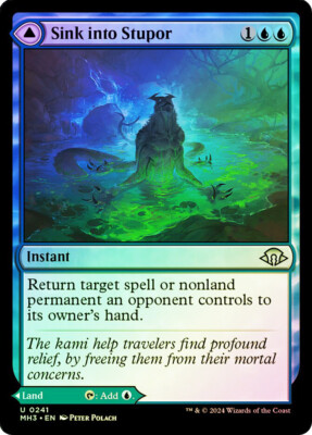 MTG FOIL Sink into Stupor // Soporific Springs - Modern Horizons 3