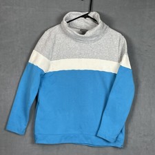 T by Talbots Med Cowl Neck Colorblock Sweatshirt w/Zipped Side Vents