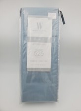 Wamsutta 1 Piece King Flat Sheet Blue Solid 100 Pima Cotton 525 TC Oversized