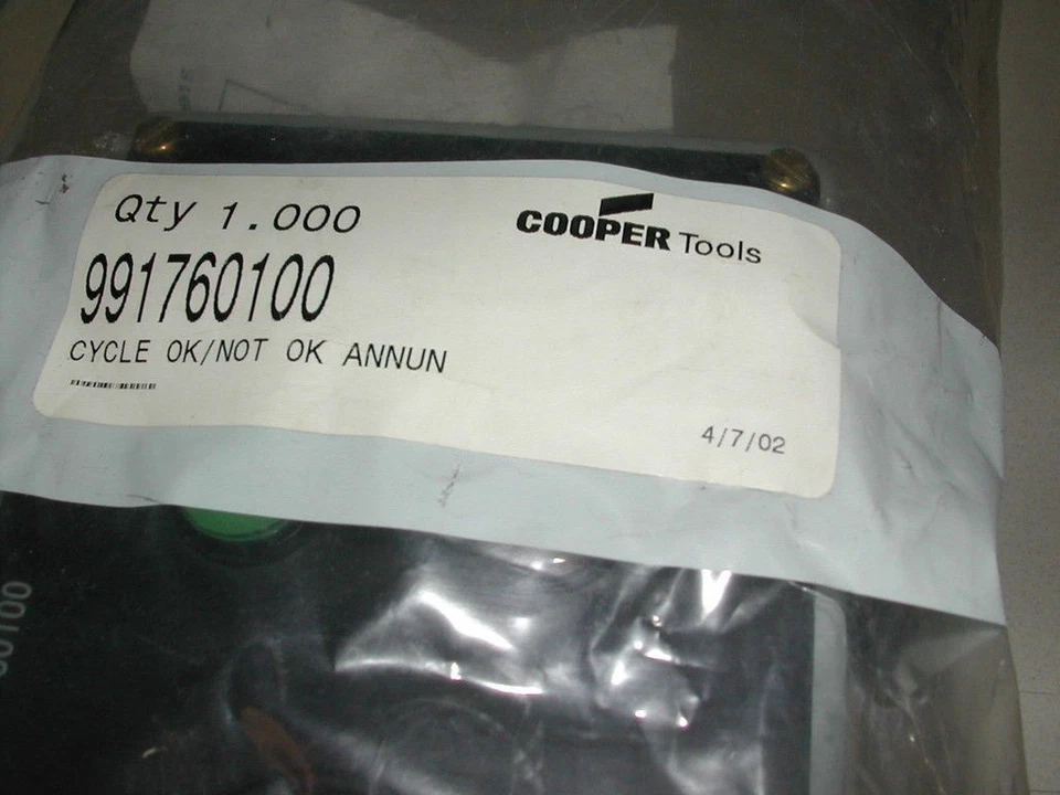Cooper Rotor Tool 9917-60100 Annunciator New CYCLE OK NOT OK ANNUNCIATOR (M10-8) - Image 3 of 3