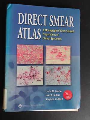 Direct Smear Atlas : A Monograph of Gram-Stained Smear Preparations of Clinical Specimens by Stephen D. Allen, Jean A. Siders and Linda M. Marler (2001, Spiral) for sale online | eBay Direct Smear Atlas : A Monograph of Gram-Stained Smear Preparations of Clinical Specimens by Stephen D. Allen, Jean A. Siders and Linda M. Marler (2001, Spiral) for sale online | eBay