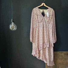 UO Caterina Chiffon Asymmetrical Ruffle Dress NEW Size XL