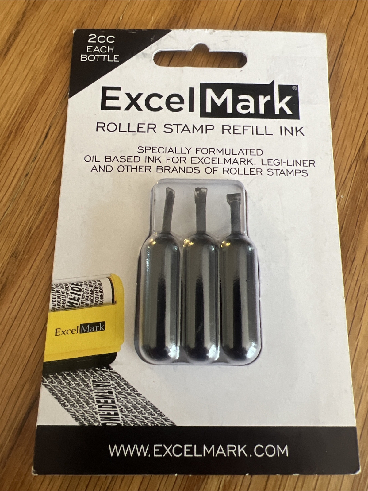 6 - (2 - 3 Packs) ExcelMark Rolling Identity Theft Guard Stamp Refill Ink Set