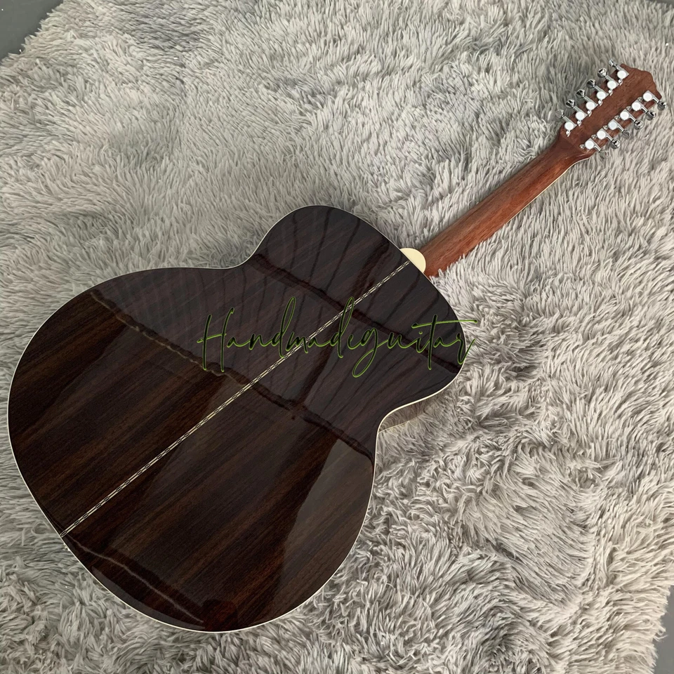 【Lefty】F-512 12-string Acoustic Guitar Solid Spruce Rosewood Body Mahogany Neck - Image 4 of 4