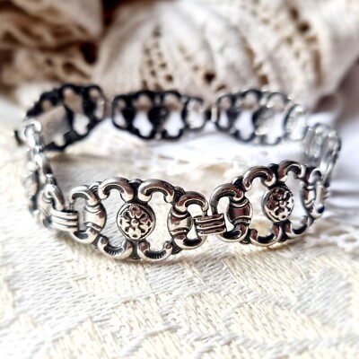 Armband 1920er Jugendstil Nils Erik Norway Norwegen 830er Silber L 18,5 cm