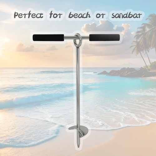 Sand Anchor for Boat 17" Auger Sand Anchor 316 Stainless Steel Boat Sand Anchor - Picture 7 of 9